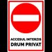 Accesul interzis drum privat